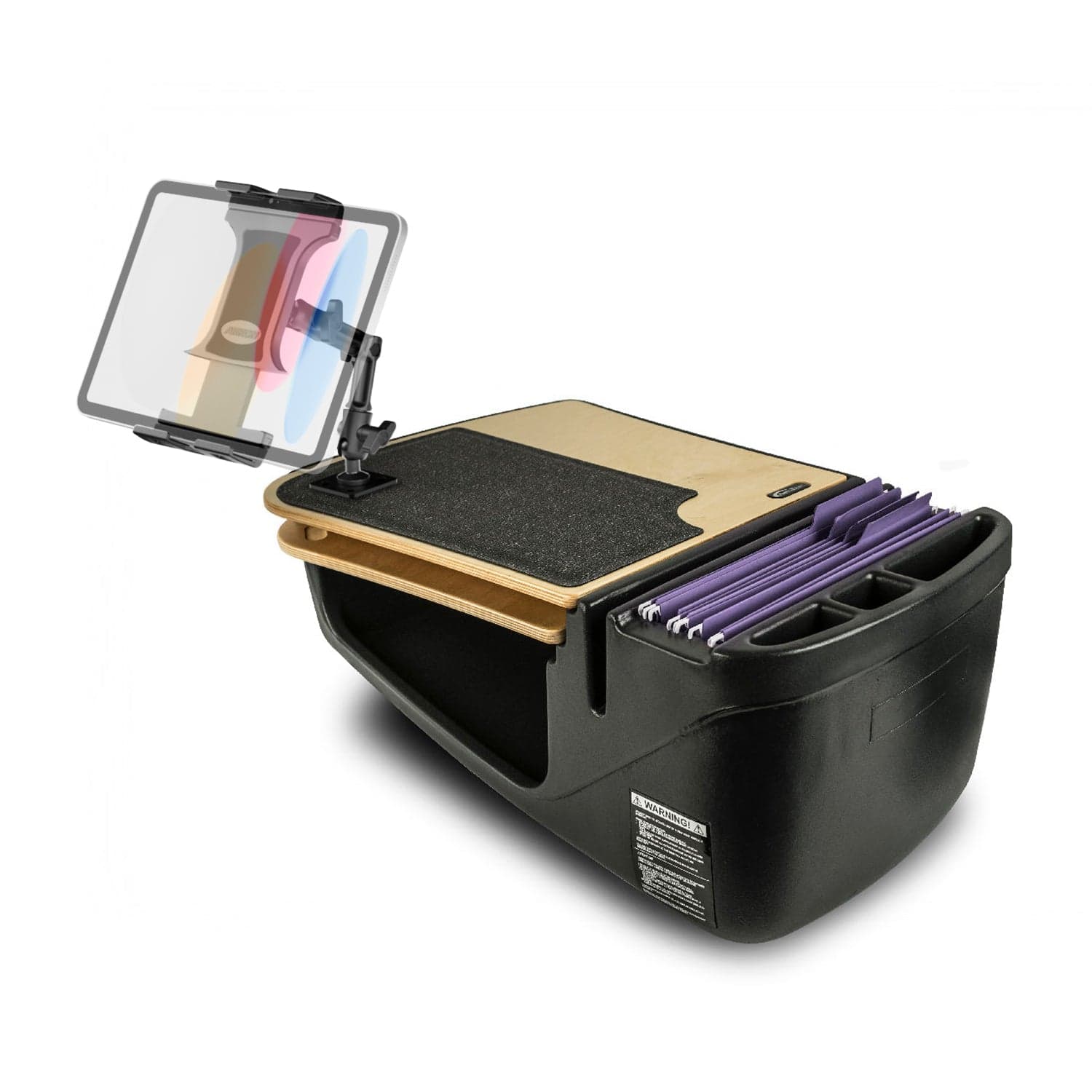 AutoExec GripMaster Car Desk with Slim-Grip® Ultra Pro Multi-Angle Mount - Grey