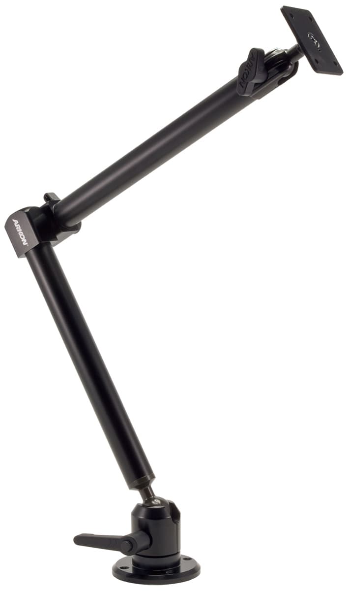 Arkon Heavy Duty Pedestal - 22inch Aluminum Mounting Pedestal with Adjustable Center Joint and 4 Hole Drill Base