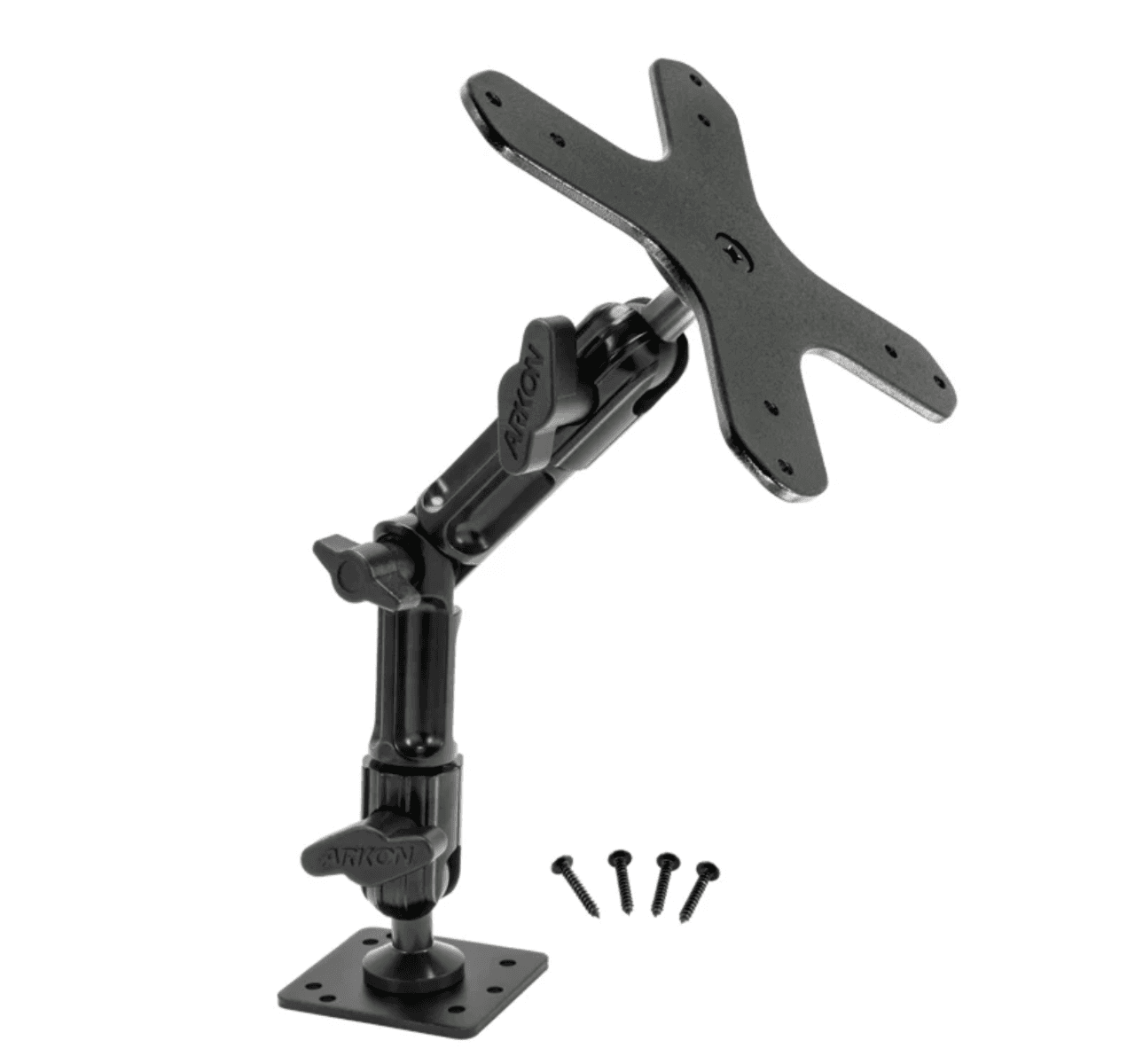 Arkon Heavy-Duty Multi-Angle Drill-Base Mounting Pedestal for VESA 75/VESA 100 Compatible Devices