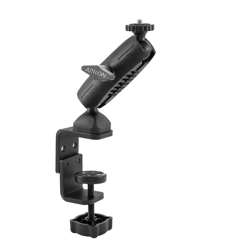 Arkon Robust Mount Series Heavy-Duty C-Clamp Mounting Pedestal with 1/4in-20 Camera Head