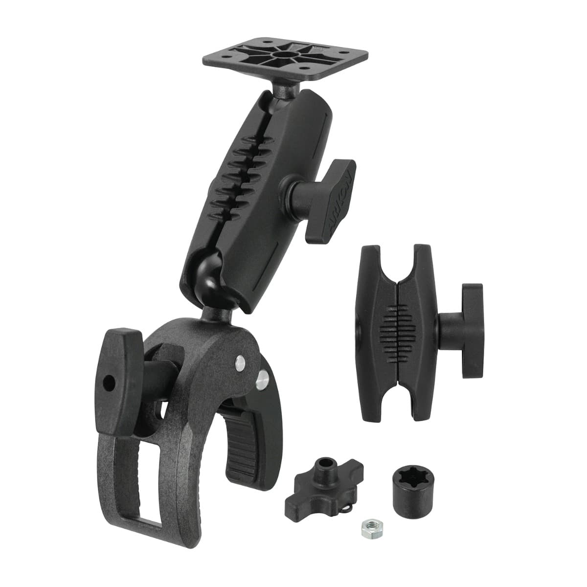 Arkon Robust Clamp Mount with Security Knob - 4-Hole AMPS Compatible