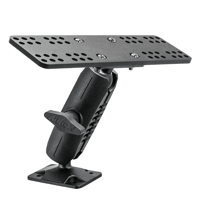 Arkon Robust Mount Series - 4-Hole AMPS to 4-Hole AMPS Mounting Pedestal with APEQUIP Mounting Plate