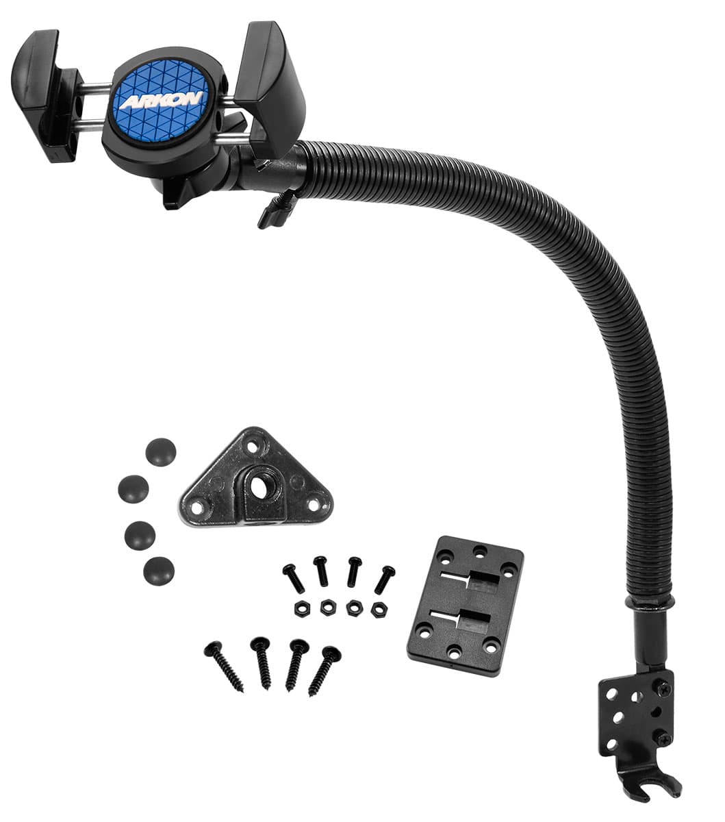 Arkon RoadVise Series - Universal Smartphone Seat Rail or Floor Mount - 15inch Tall (RV001WR + CM088-G17)