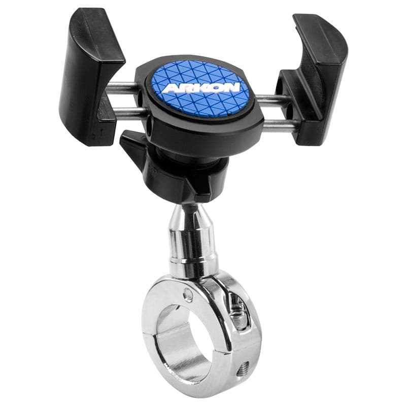 Arkon RoadVise Series - Universal Smartphone Mount for Motorcycles - Premium Chrome Metal (RV001WR + MC2C)