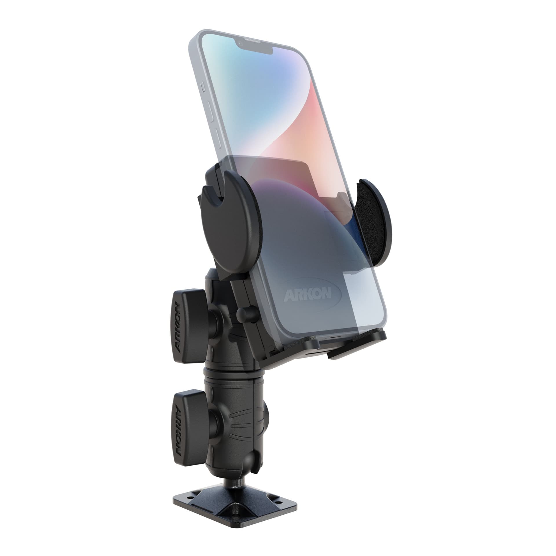 Arkon Mega Grip™ Phone Drill Base Mount with Double Socket Swivel Arm