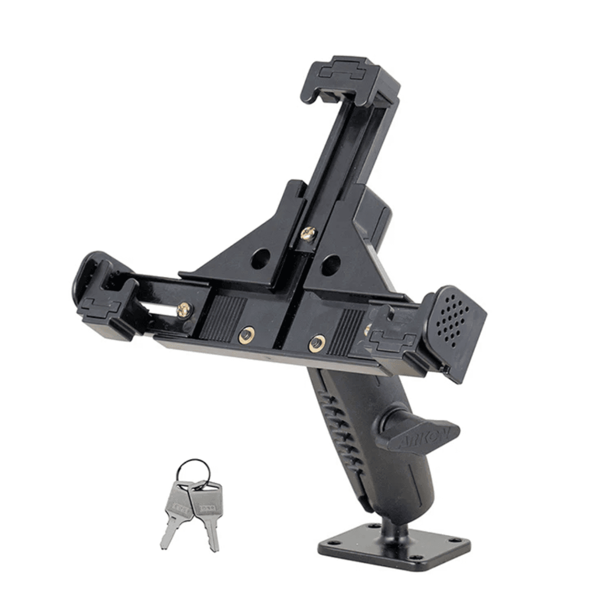 Arkon Locking Phone Mount with Robust™ Adjustable Arm and 4-Hole Metal AMPS Drill Base