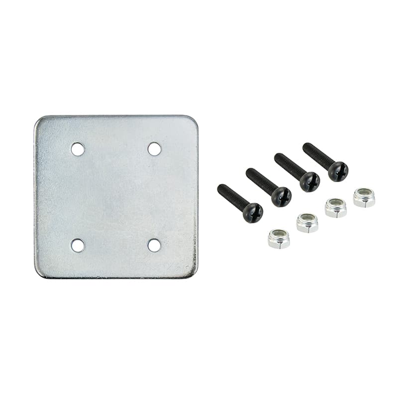 Arkon 65mm x 65mm Metal Plate with AMPS Pattern, includes 4 screws and 4 nuts