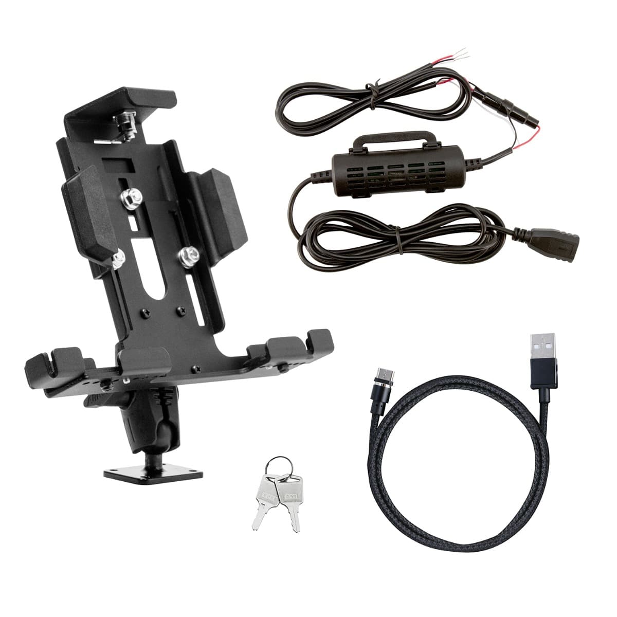 Arkon Locking Tablet Mount with Hardwire Kit and USB Cable