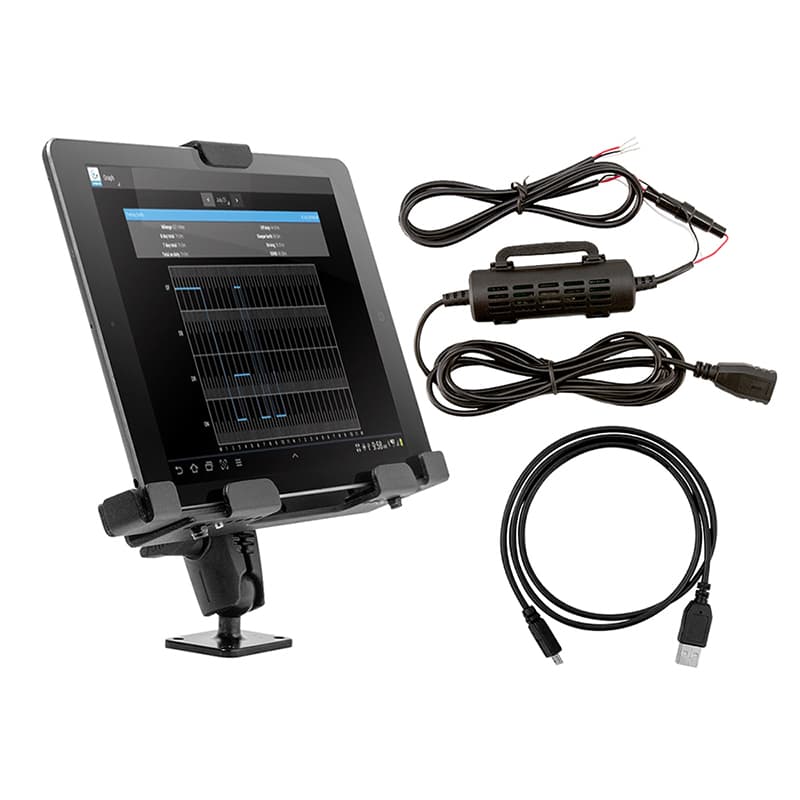 Arkon Locking Tablet AMPS Mount with Hardwire Kit and USB Cable