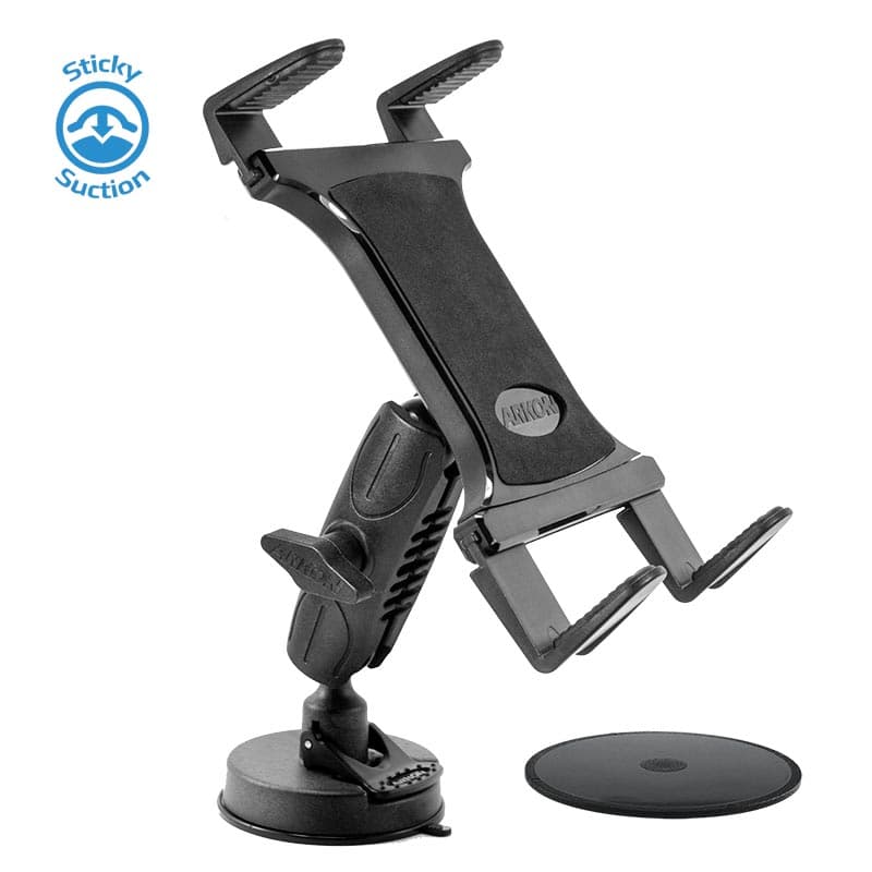 Arkon Robust Mount Series - Universal Sticky Suction Windshield Dash Tablet Mount